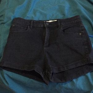 Black denim Garage shorts